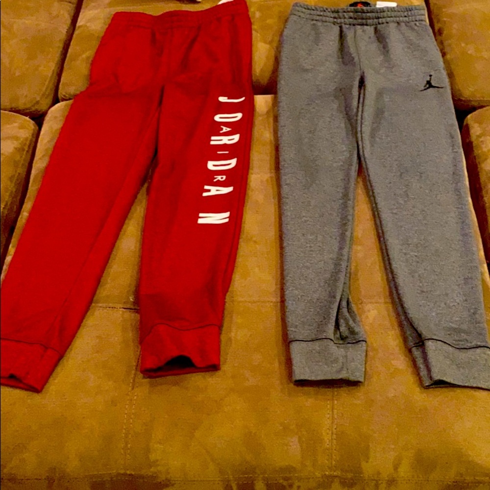 A package of Jordan sweatpants